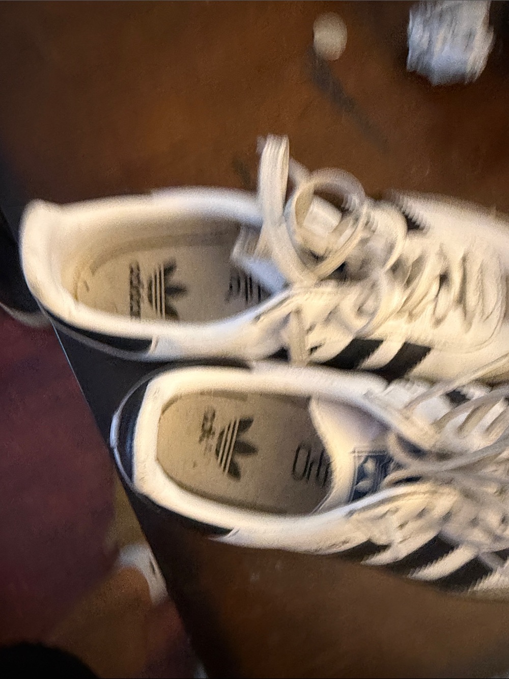adidas Samba Leather Sneakers - White & Black - Picture 2 of 9